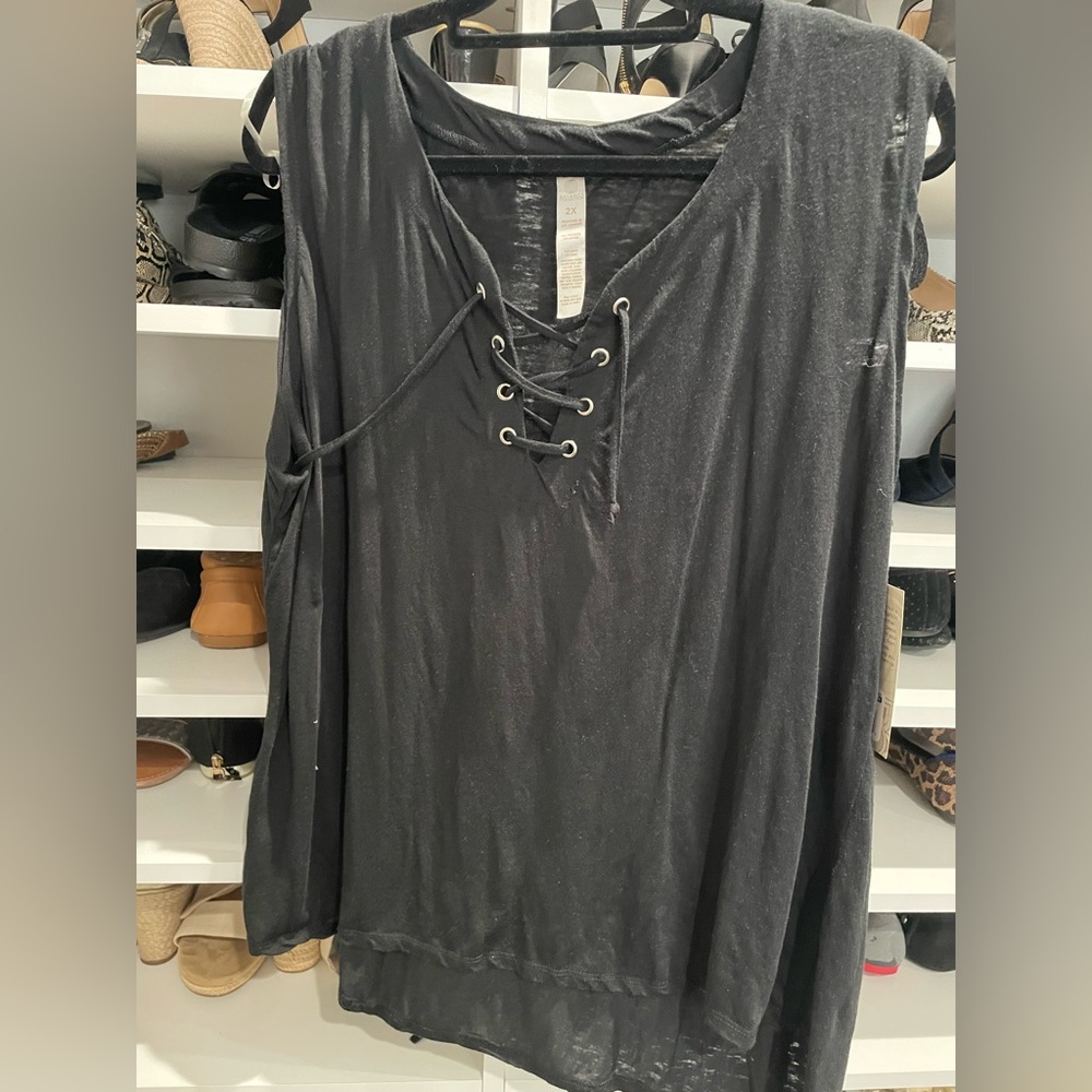 Lace Up Tank NWT size 2x